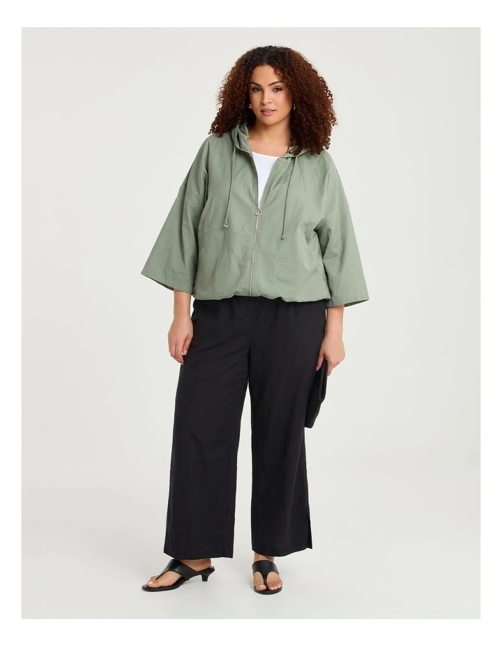 Cotton Linen Wide Leg Pant Black image 4