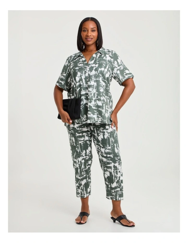 Linen Blend Drift Lantern Pant Print image 4