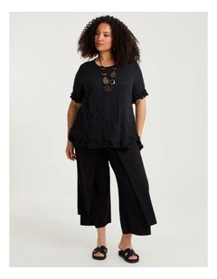 Elevate Crop Skant Black