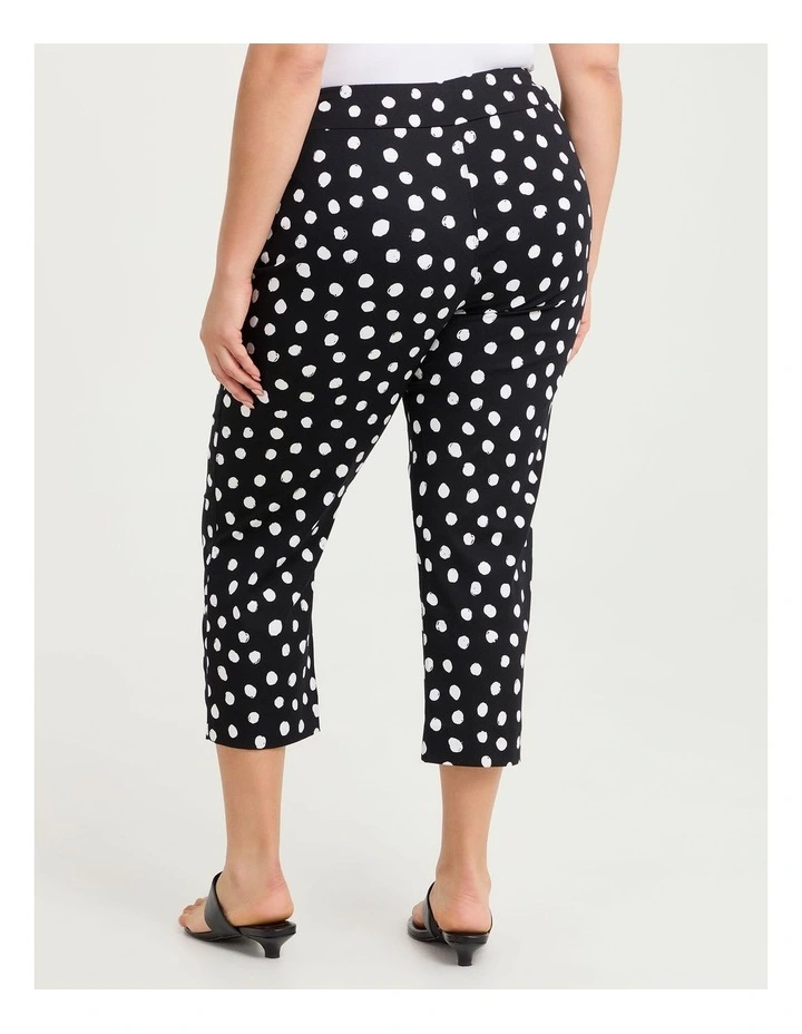 Natural Polka Dot Capri Crop Pant Print image 2