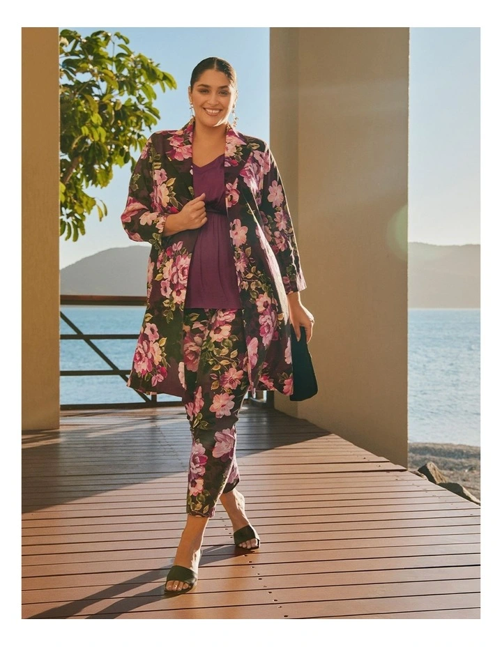 Serene Petals Linen Event Pant Floral image 5