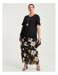 Maryna Chiffon Wide Leg Pant Bloom Print