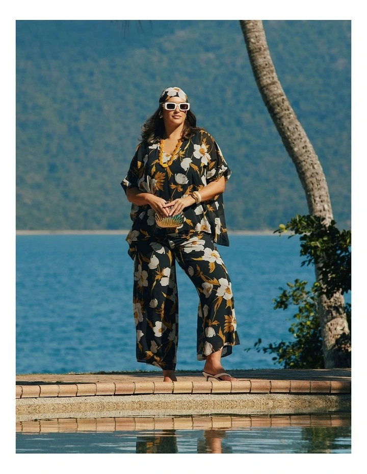 Maryna Chiffon Wide Leg Pant Bloom Print image 4