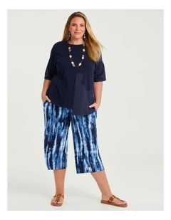 Bamboo Jada Cullote Crop Pant Print