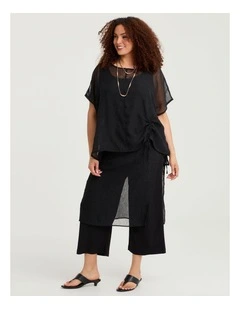 Rue Overlay Skant Pant Black