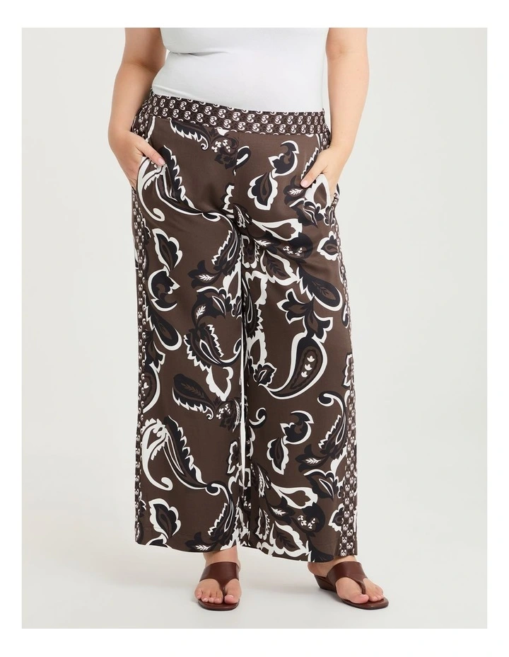 Natural Wide Leg Pant Print image 3