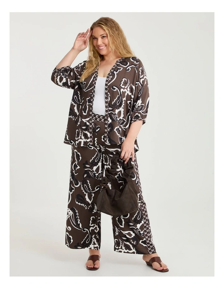 Natural Wide Leg Pant Print image 4