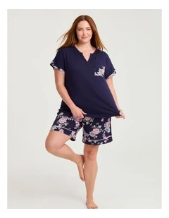 Bamboo Soft Bloom Pyjama Short Print