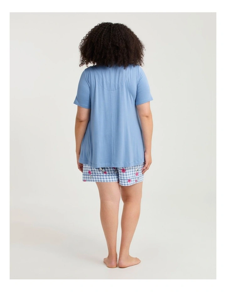 Snoopy Blossom Pyjama Top Sky Blue image 2