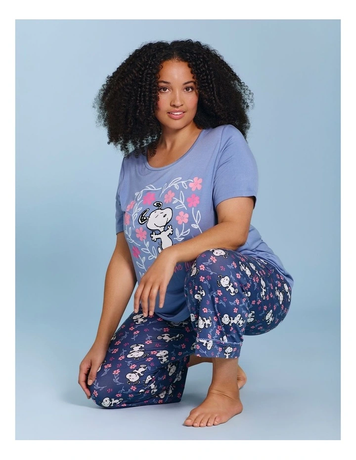 Snoopy Blossom Crop Pyjama Pant Print image 4