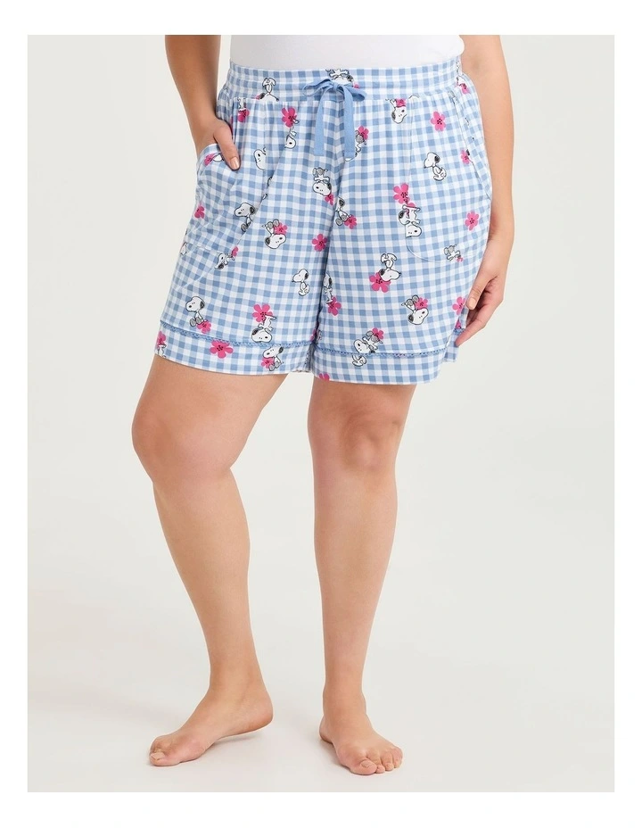 Snoopy Gingham Pyjama Short Print image 3