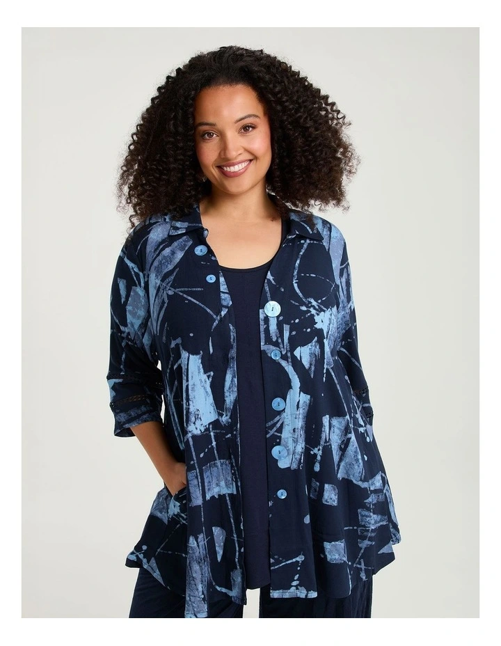 Colour Focus Natural Shirt Chambray Blue Print image 1