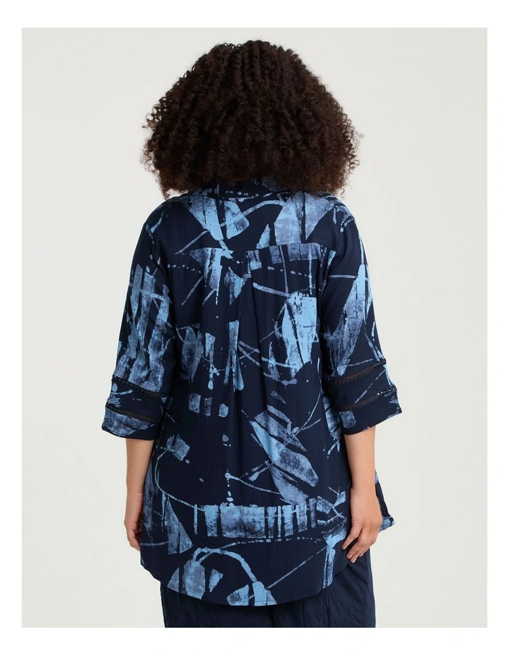 Colour Focus Natural Shirt Chambray Blue Print image 2