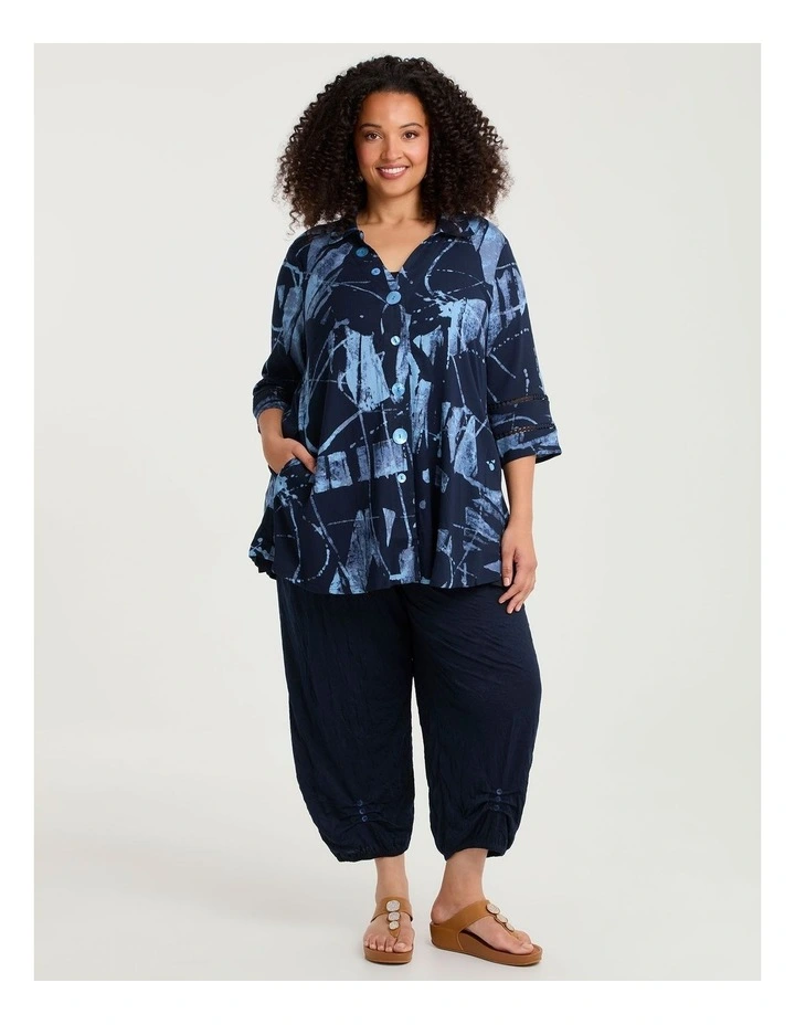 Colour Focus Natural Shirt Chambray Blue Print image 3