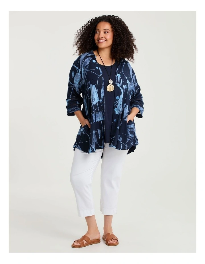 Colour Focus Natural Shirt Chambray Blue Print image 4