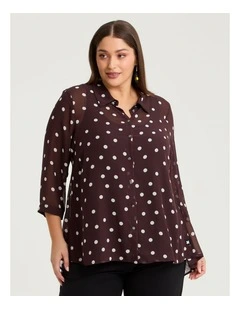 Chiffon Polka Dot Shirt