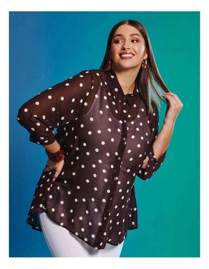 Chiffon Polka Dot Shirt image 5