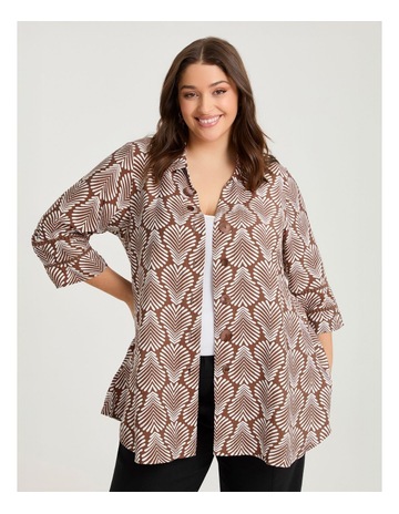 BROWN LEAF PRINT colour