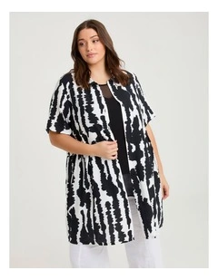 Natural Skylar Abstract Duster Print