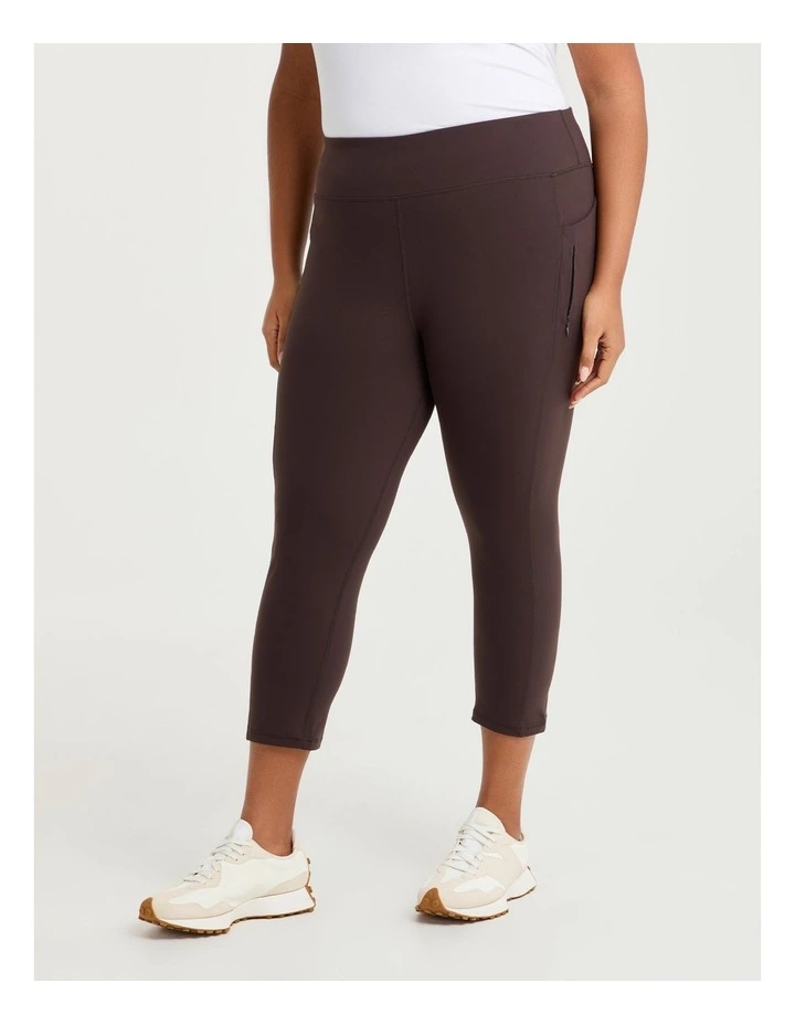 Cloud Touch Capri Legging Chocolate image 3