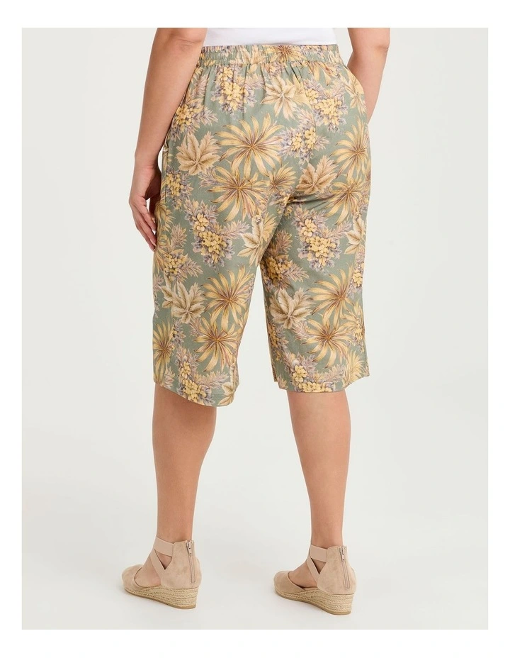Cotton Linen Longline Short Print image 2