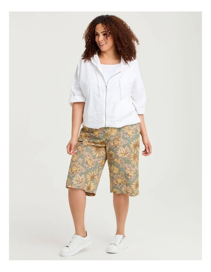 Cotton Linen Longline Short Print image 4