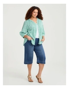 Cotton Blend Bermuda Short Mid Ink