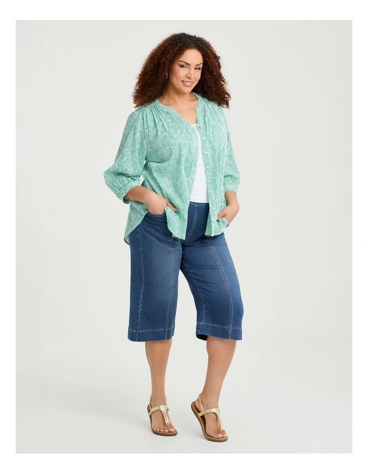 Cotton Blend Bermuda Short Mid Ink image 1