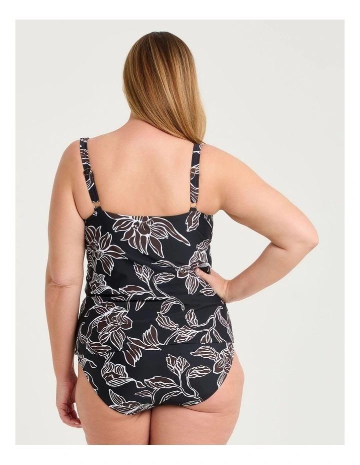 Tropic Noir Tummy Control Tankini Print image 2
