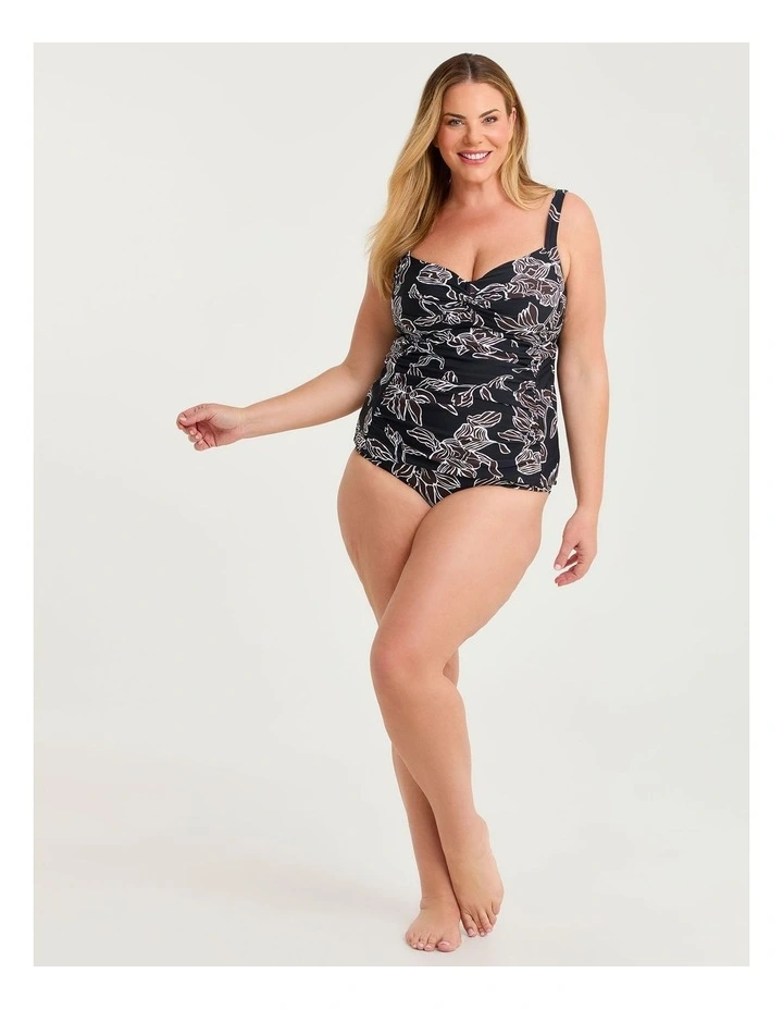 Tropic Noir Tummy Control Tankini Print image 4