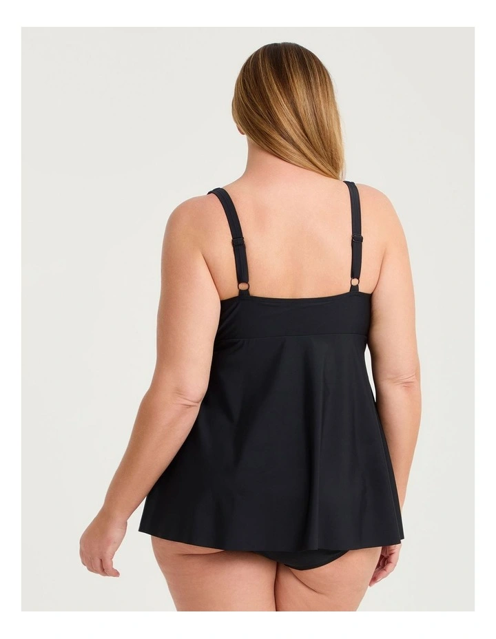 Classic Mesh Insert Tankini Black image 2