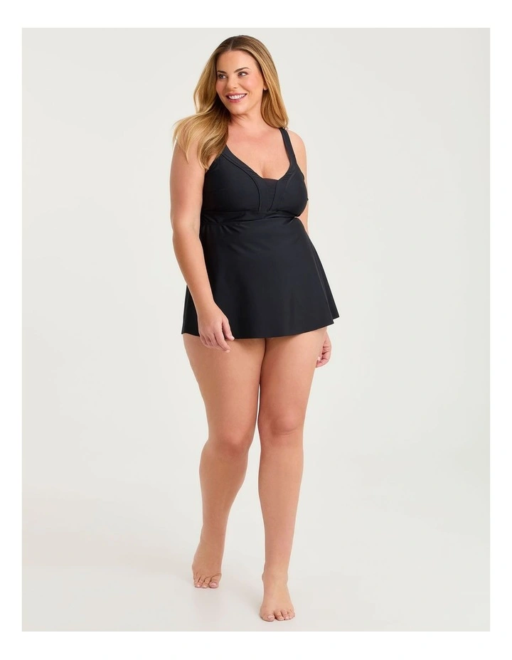 Classic Mesh Insert Tankini Black image 3