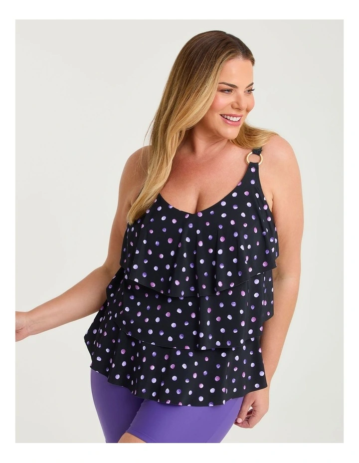 Spot Print Frill Tankini Print image 3