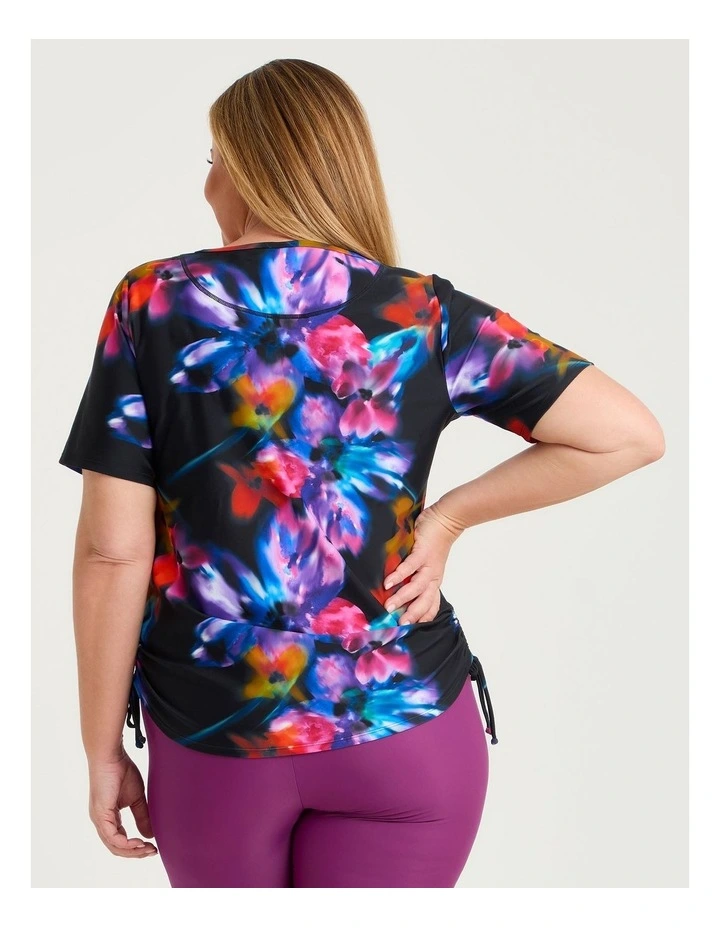 Island Escape Ruched Swim Top Print image 2