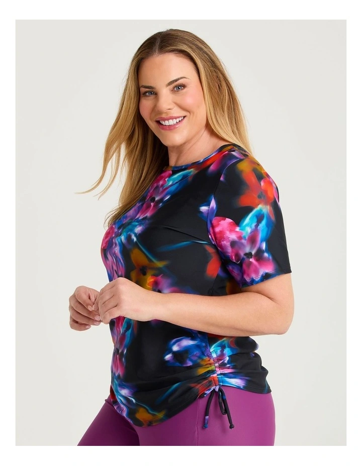 Island Escape Ruched Swim Top Print image 3