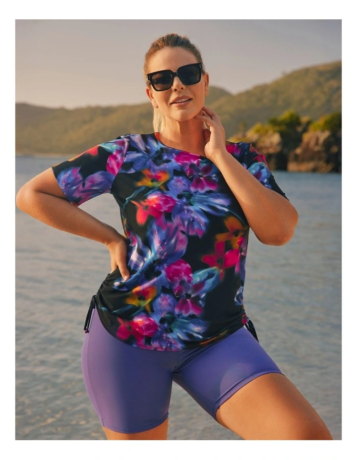 Island Escape Ruched Swim Top Print image 7