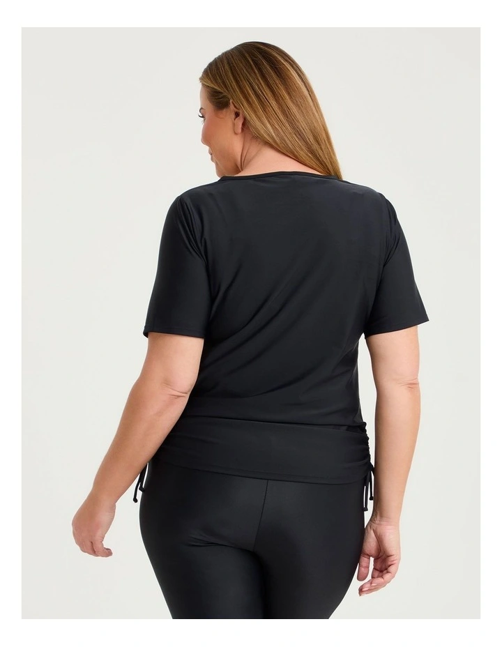 Essential Ruched Swim Top Black image 2