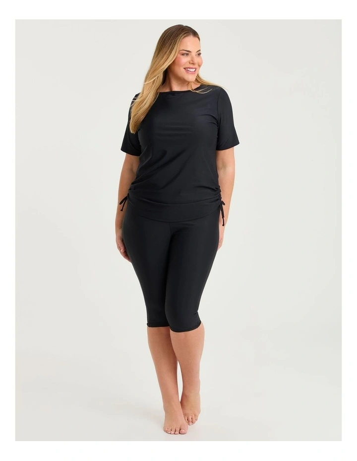Essential Ruched Swim Top Black image 4