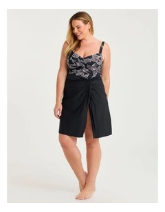 Versitile Wrap Swim Skirt Black
