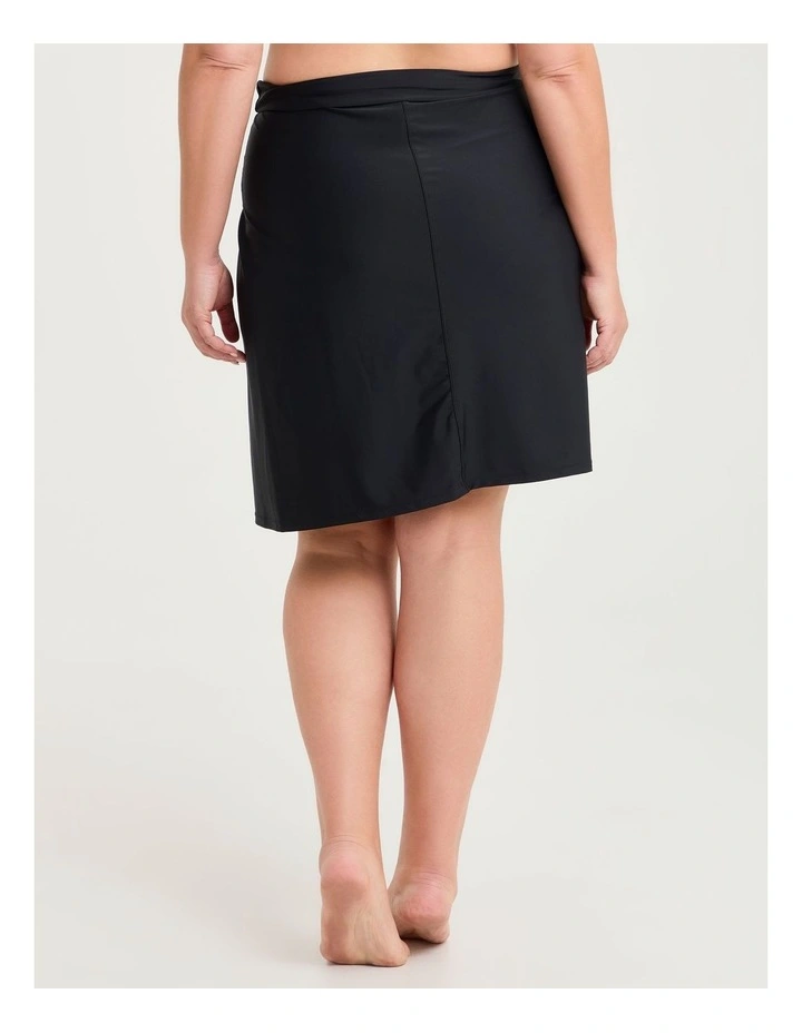 Versitile Wrap Swim Skirt Black image 3