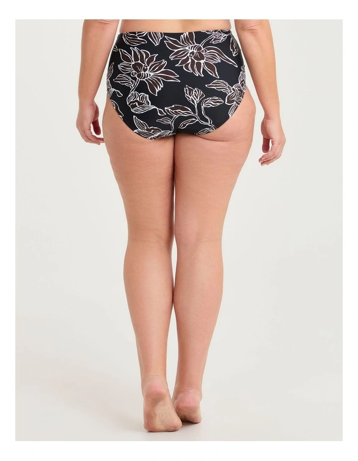Tropic Noir Ruched Side Swim Brief Print image 2