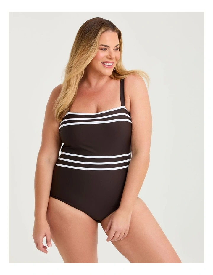 Essential Contrast Bind Swimsuit Chocolate image 1