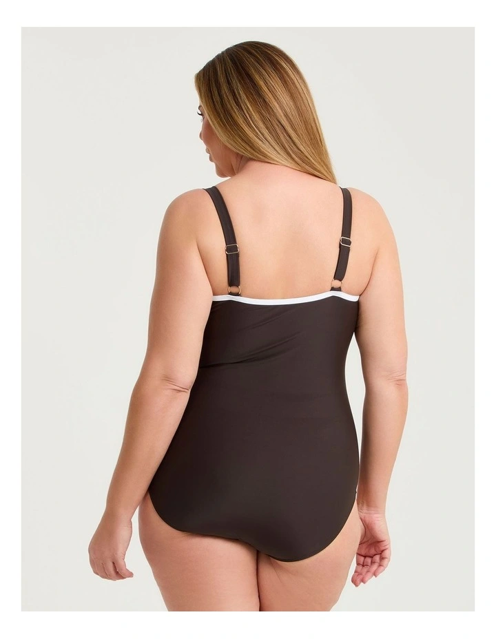 Essential Contrast Bind Swimsuit Chocolate image 2