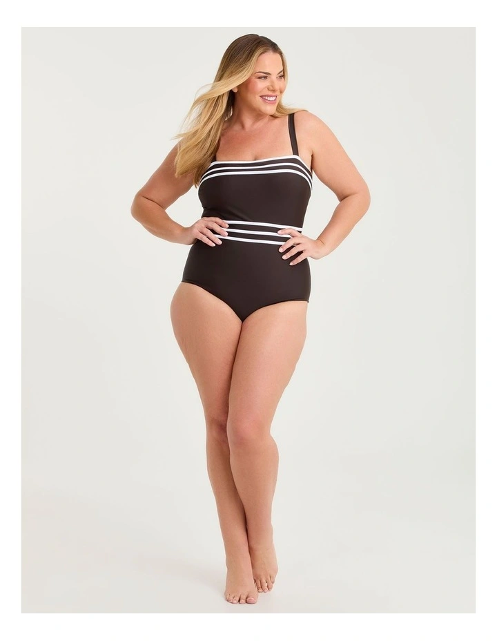 Essential Contrast Bind Swimsuit Chocolate image 4