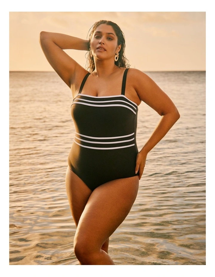Essential Contrast Bind Swimsuit Chocolate image 6