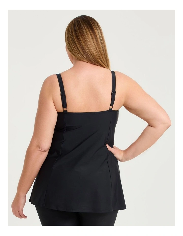 Masectomy Tropical Swim Dress Black/print image 2