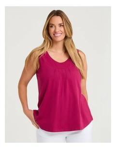Australian Cotton Element Tank Cherry Royale