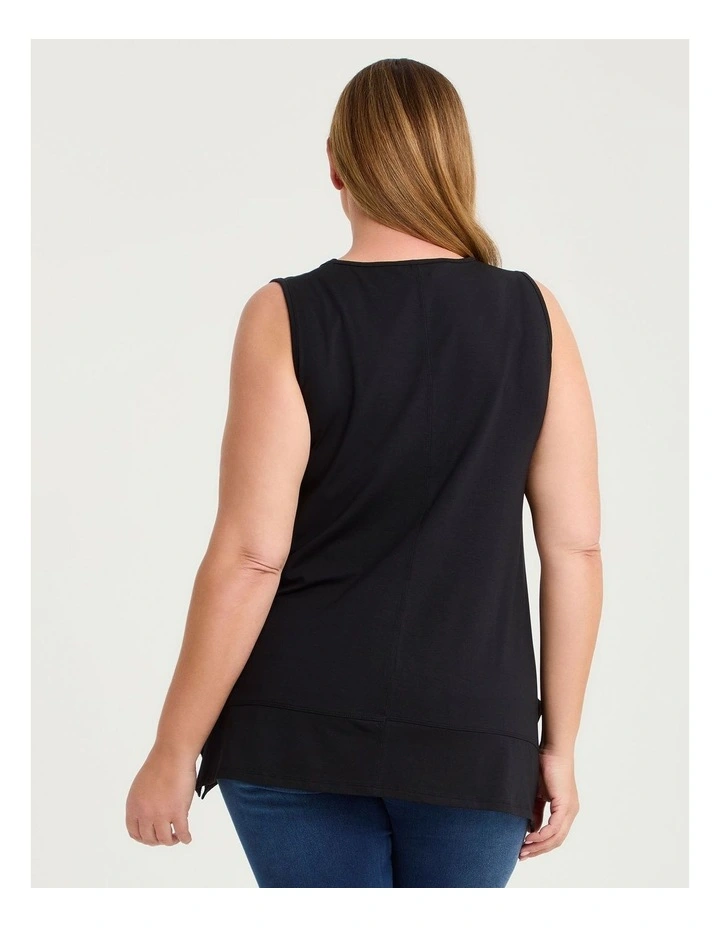 Pima Cotton Icon Tank Black image 2
