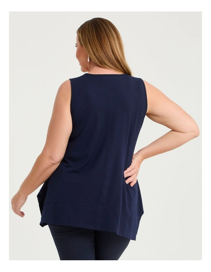 Pima Cotton Icon Tank Dark Indigo image 2