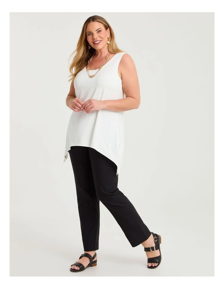 Bamboo Reversible Curve Hem Tank Winter White image 5